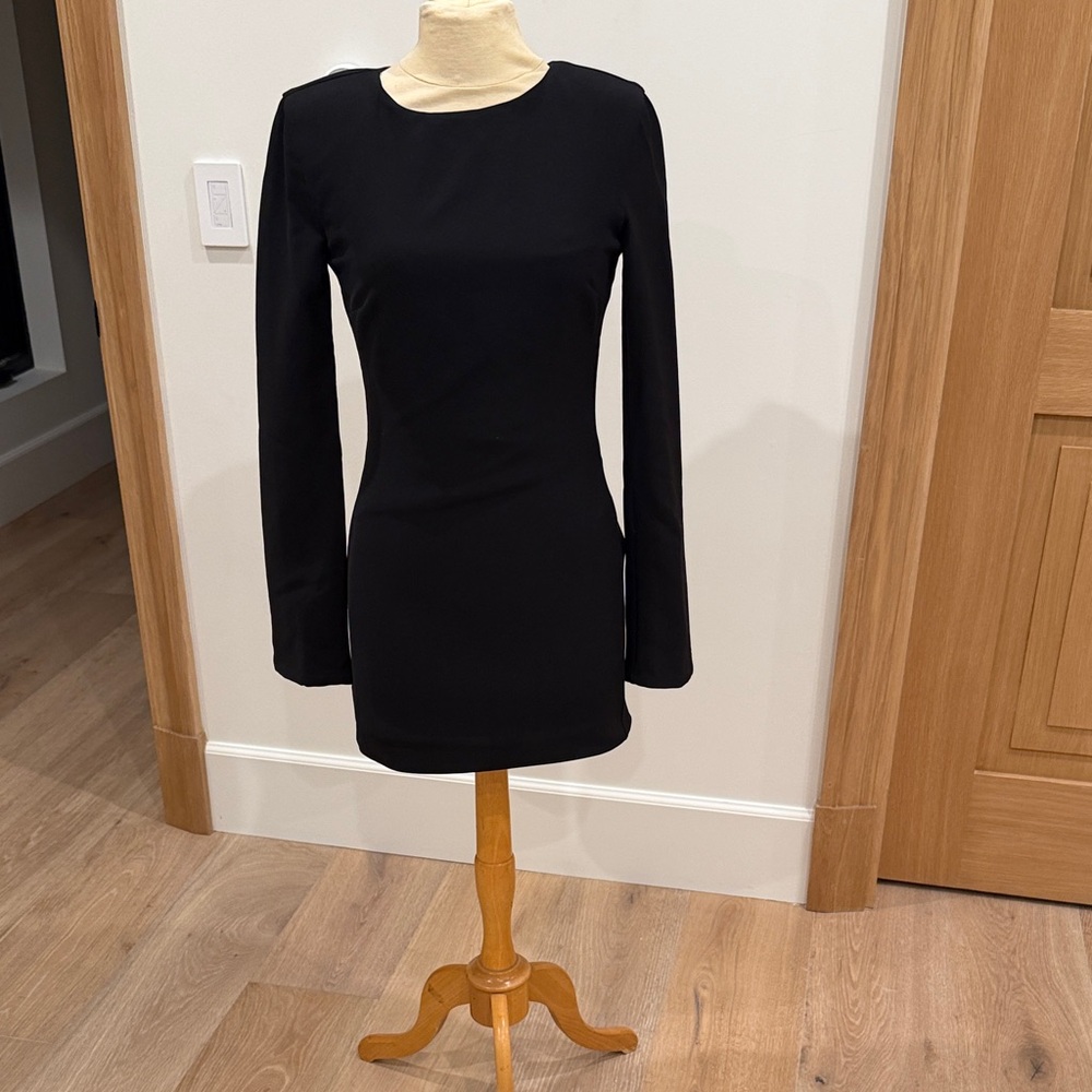 Michael Costello Classic Black Long Sleeve Dress